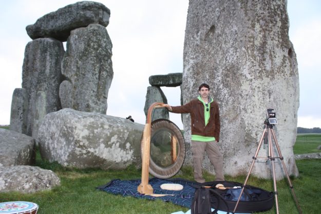 gong inside stonehenge