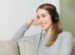 woman listening to music